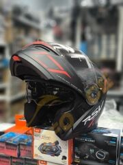 Fazer Kırmızı Sİyah Çene Açılır Güneş Vizörlü Motosiklet Kaskı