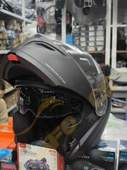 Fazer Siyah Çene Açılır Güneş Vizörlü Motosiklet Kaskı