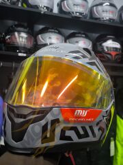 MTS M-910 BEE GÜNEŞ VİZÖRLÜ KASK (KIRMIZI CAMLI)